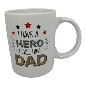 I have a Hero I Call Him Dad Multicolor Hot Chocolate Coffee Tea Mug Cup Stars
